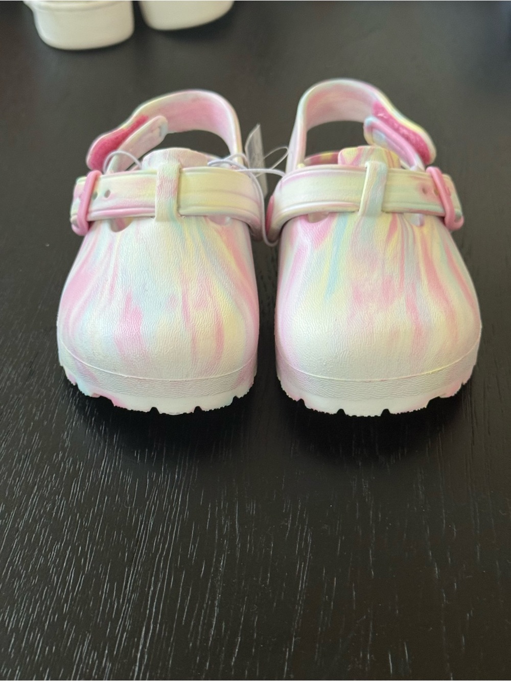 The Children's Place Pastel Tie-Dye Clogs in Pink & White